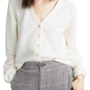 NEW Madewell White Crop Top Cardigan